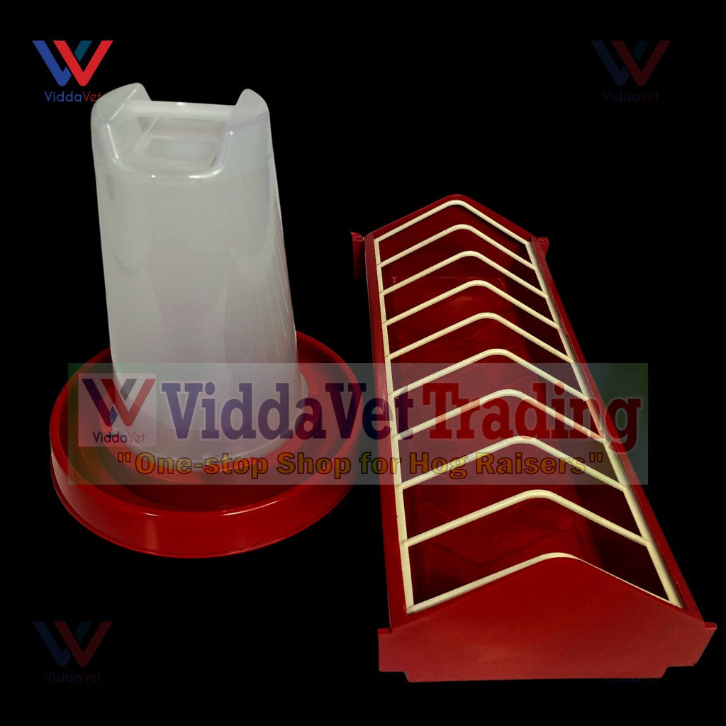 Chicken Drinker 750ml with Continuous Feeder 1ft