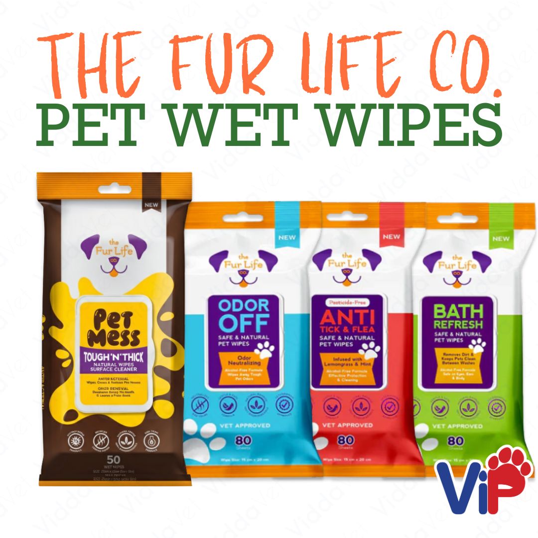 The Fur Life Co. Natural Pet Wipes Anti Tick Odor Off Bath Refresh and Mess Cleaner for Pets