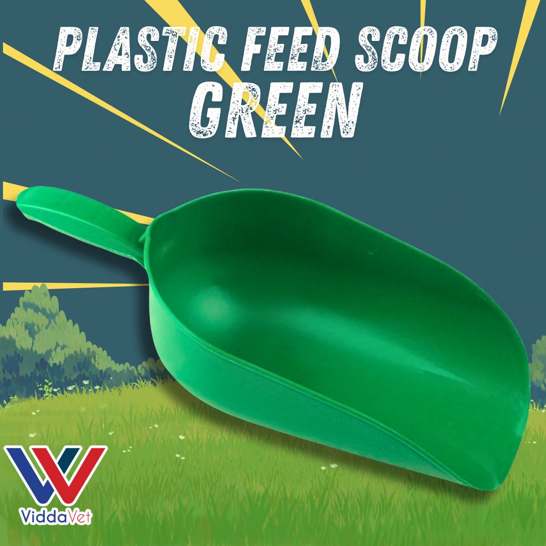 Plastic Feed Scoop for Animal Feed and Pet Supplies Orange Green Black