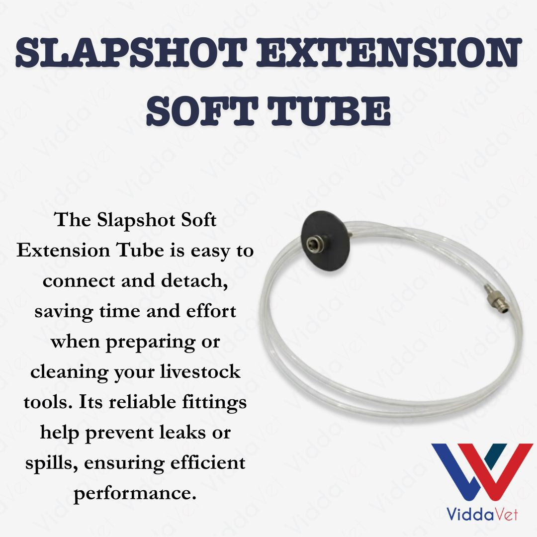 Slapshot Soft Extension Tube for Livestock Feeding and Fluid Transfer Connection
