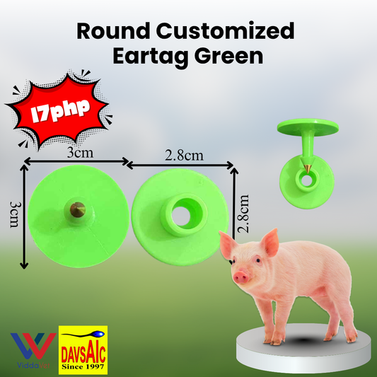 Customized Eartag Round, Square, Rectangle, Small, Medium, Large for Pigs, Sheep & Cattle