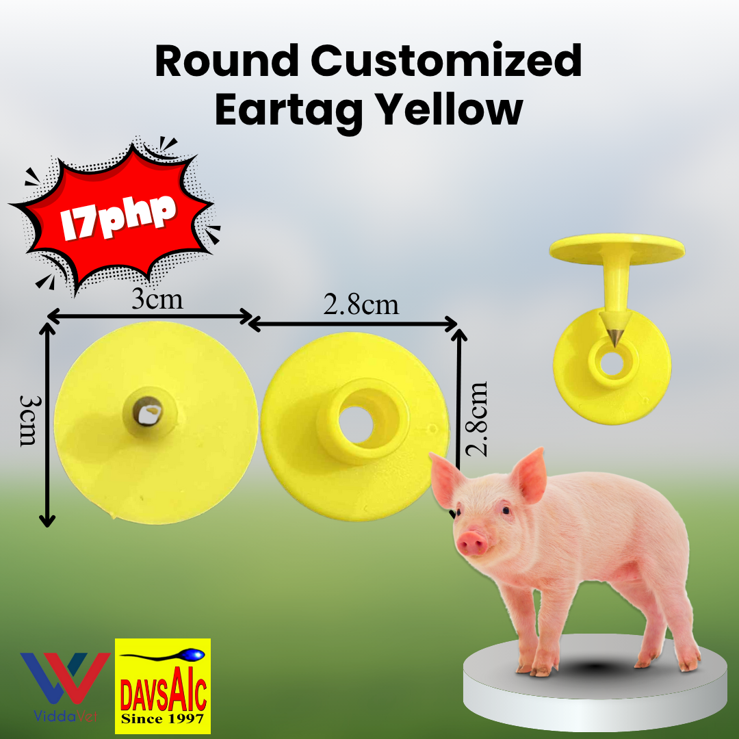 Customized Eartag Round, Square, Rectangle, Small, Medium, Large for Pigs, Sheep & Cattle