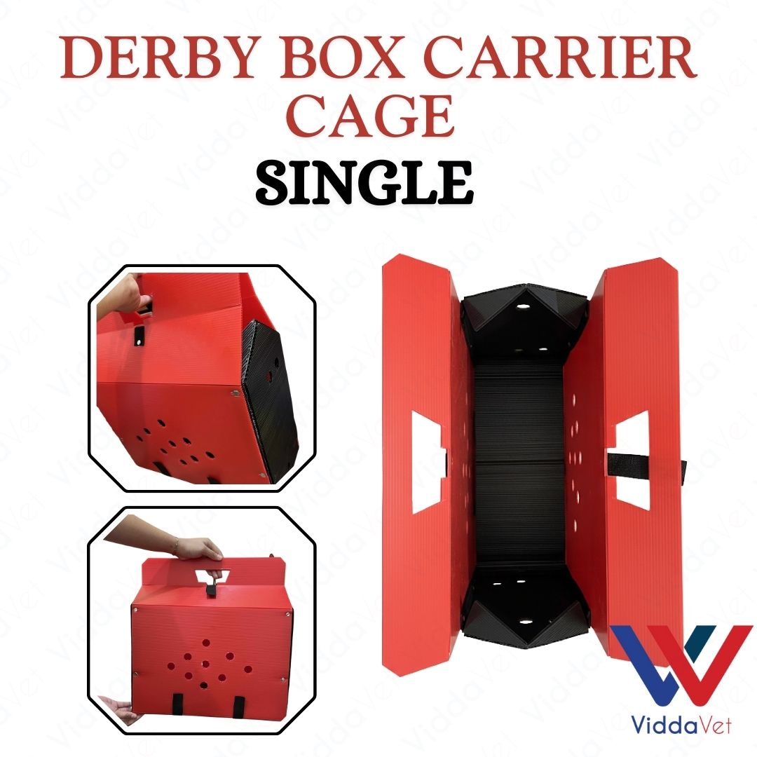 Portable Derby Box Single and Double Carrier for Gamefowl and Birds with Handle