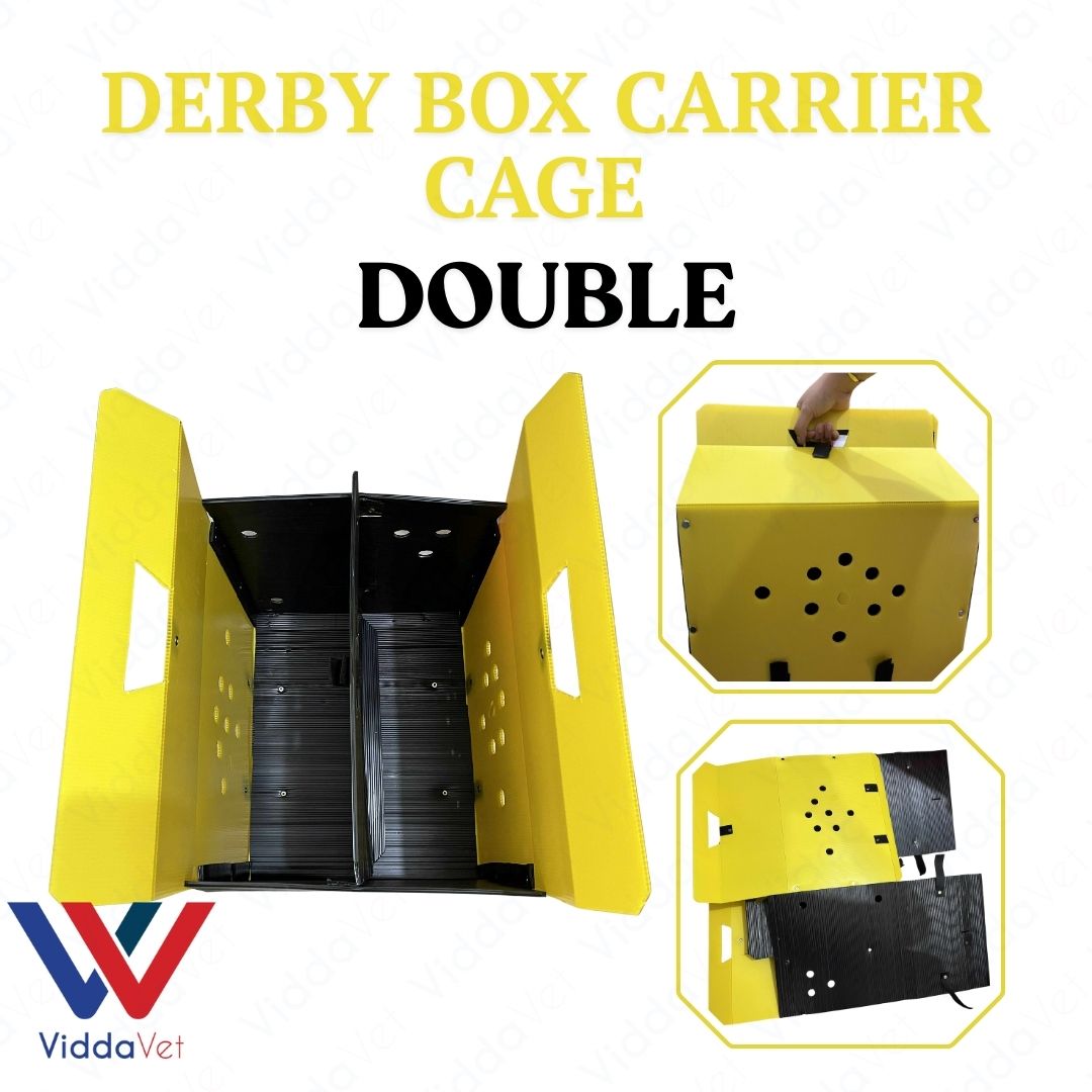Portable Derby Box Single and Double Carrier for Gamefowl and Birds with Handle
