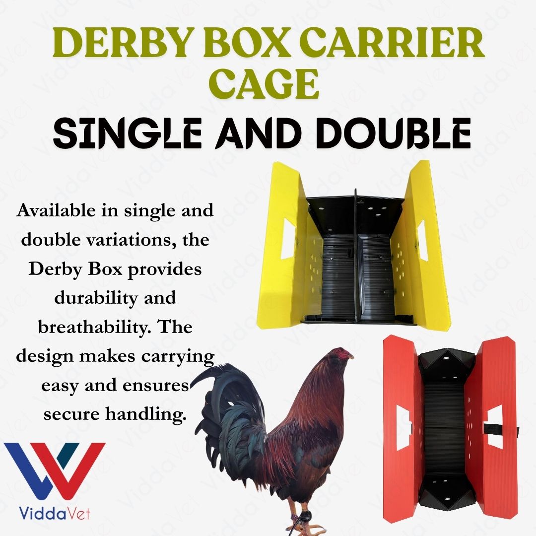 Portable Derby Box Single and Double Carrier for Gamefowl and Birds with Handle