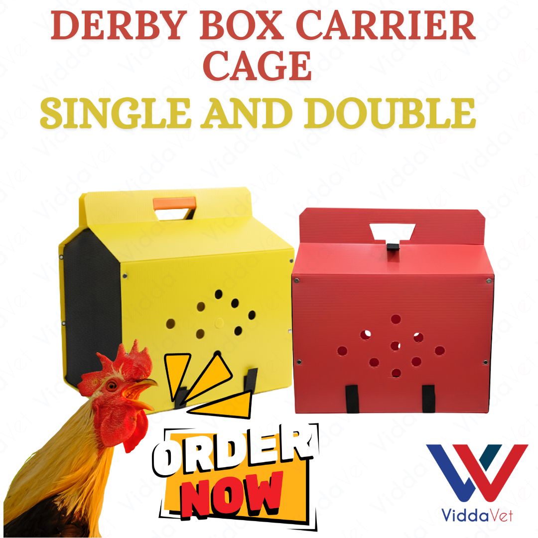 Portable Derby Box Single and Double Carrier for Gamefowl and Birds with Handle