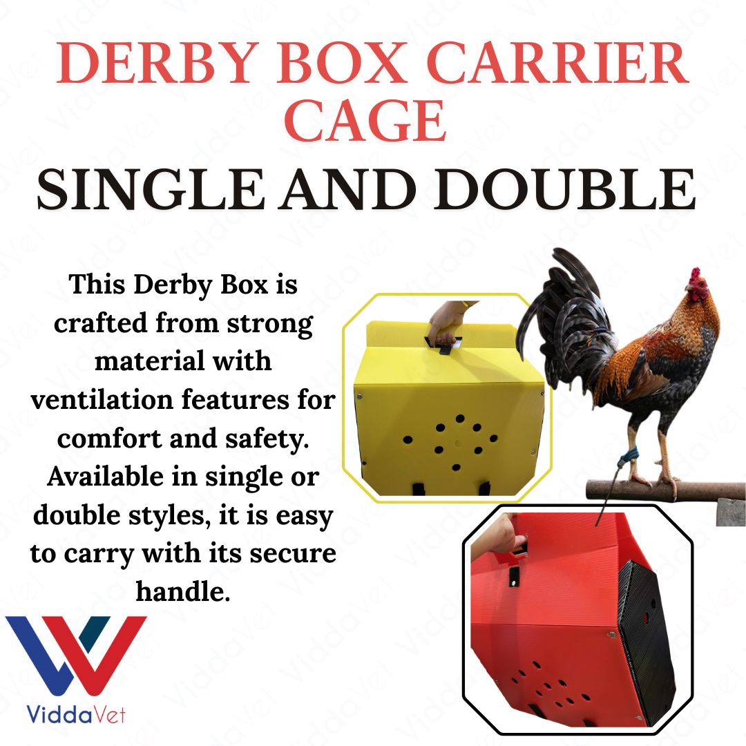 Portable Derby Box Single and Double Carrier for Gamefowl and Birds with Handle