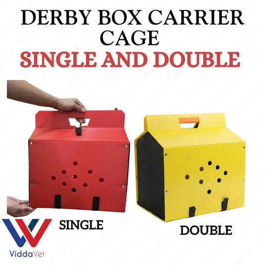 Portable Derby Box Single and Double Carrier for Gamefowl and Birds with Handle