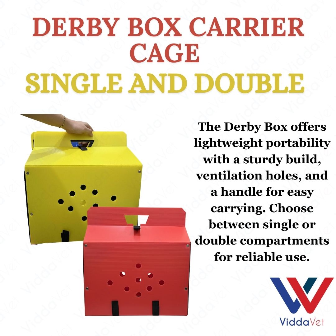 Portable Derby Box Single and Double Carrier for Gamefowl and Birds with Handle