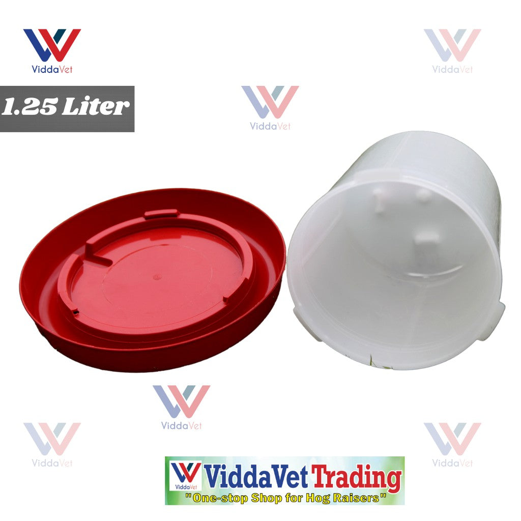 Chicken Drinker 1.25L with Linear Feeder 1ft