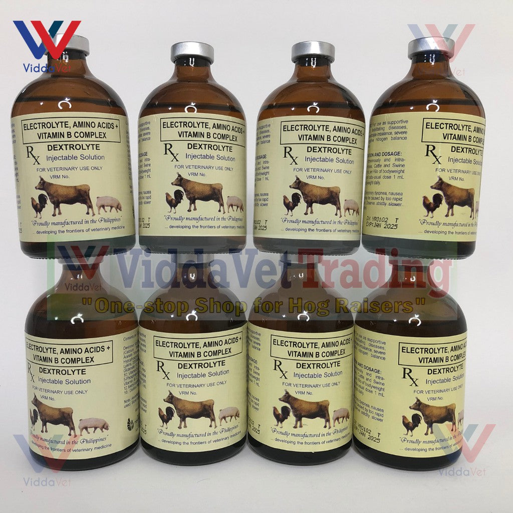 Dextrolyte -- Electrolytes, Amino Acids plus Vitamin B Complex 100ml swine, pets, gamefowl,poultry