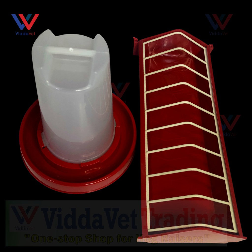 Chicken Drinker 750ml with Continuous Feeder 1ft