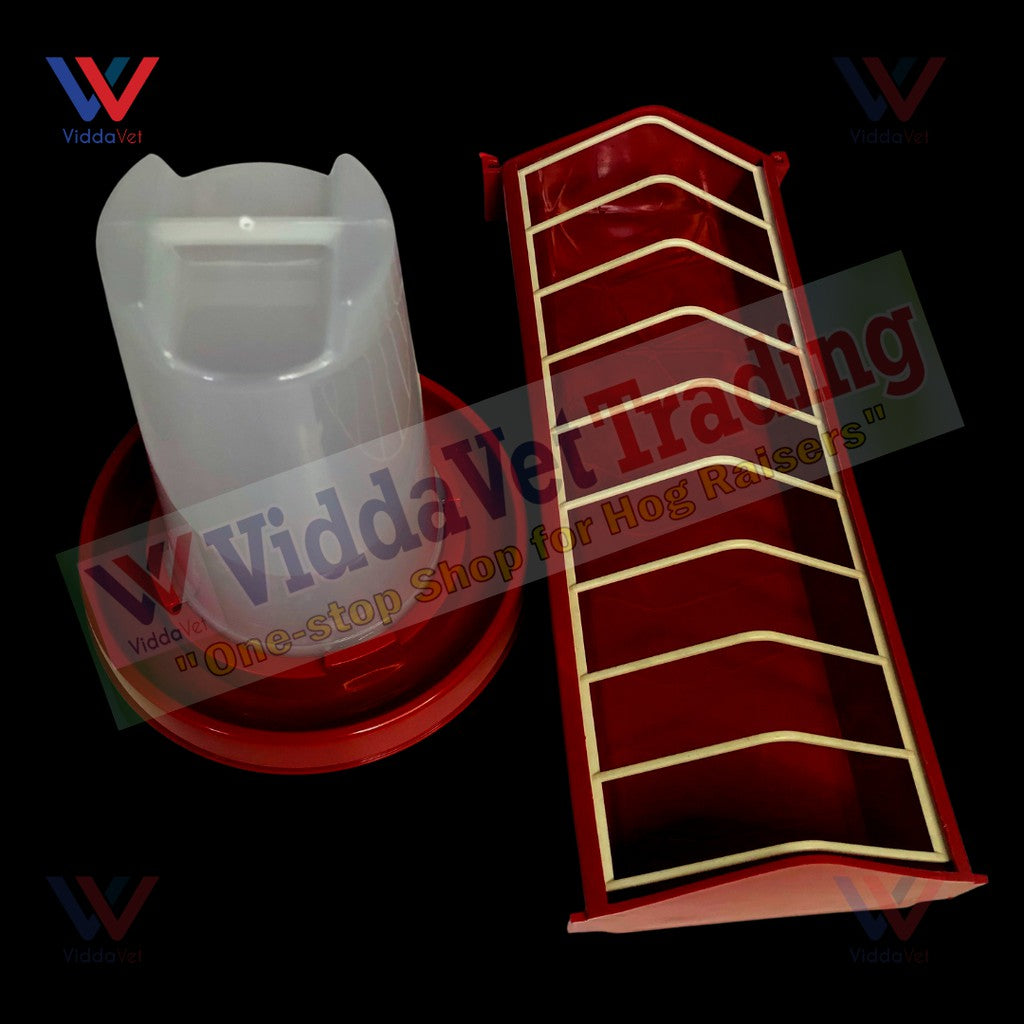 Chicken Drinker 750ml with Continuous Feeder 1ft