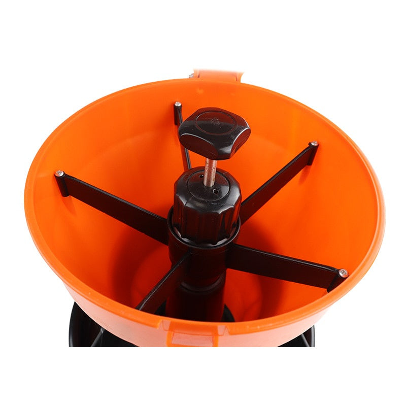 Orange Automatic Round Piglet Feeder (5 kgs / 15 kgs)