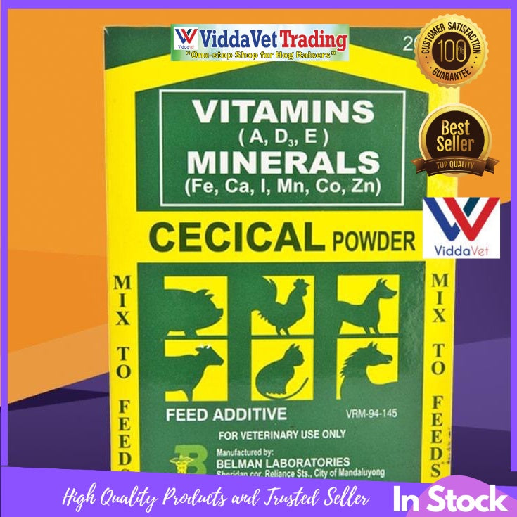 Cecical Powder Vitamins + Minerals Feed Additive 200 Grams