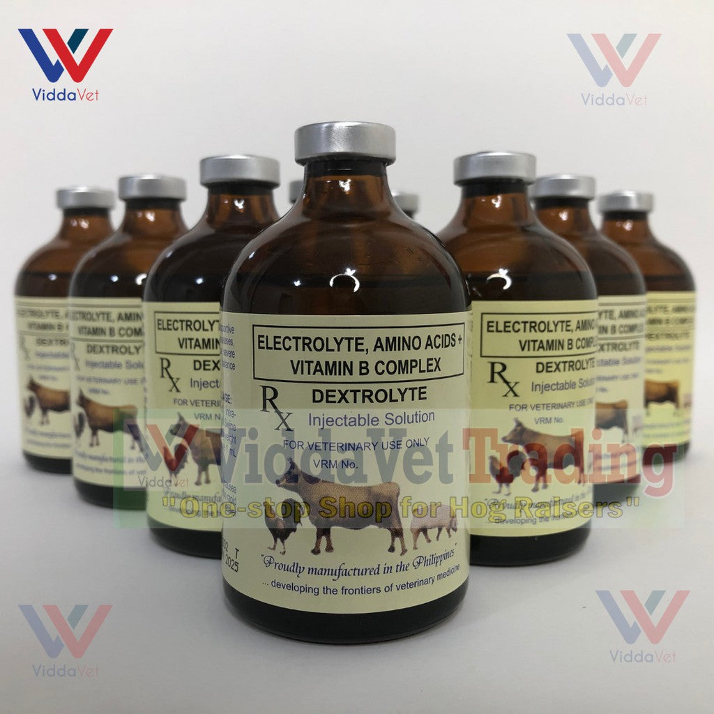 Dextrolyte -- Electrolytes, Amino Acids plus Vitamin B Complex 100ml swine, pets, gamefowl,poultry
