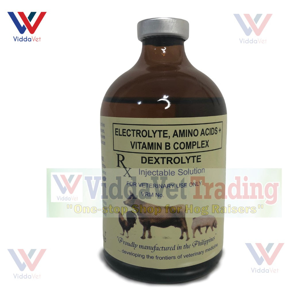 Dextrolyte -- Electrolytes, Amino Acids plus Vitamin B Complex 100ml swine, pets, gamefowl,poultry