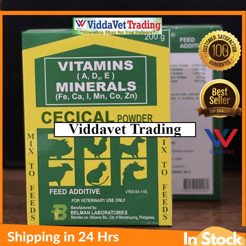 Cecical Powder Vitamins + Minerals Feed Additive 200 Grams