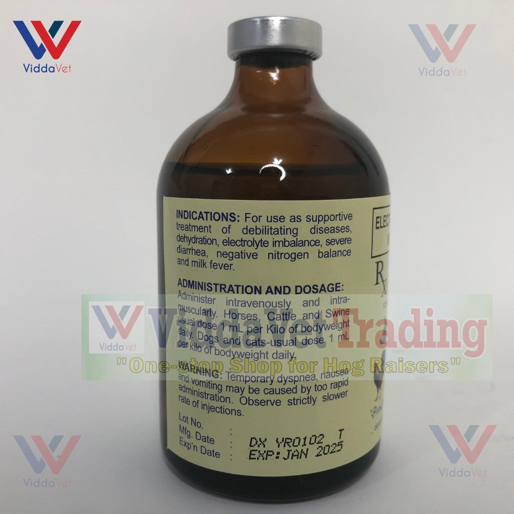 Dextrolyte -- Electrolytes, Amino Acids plus Vitamin B Complex 100ml swine, pets, gamefowl,poultry
