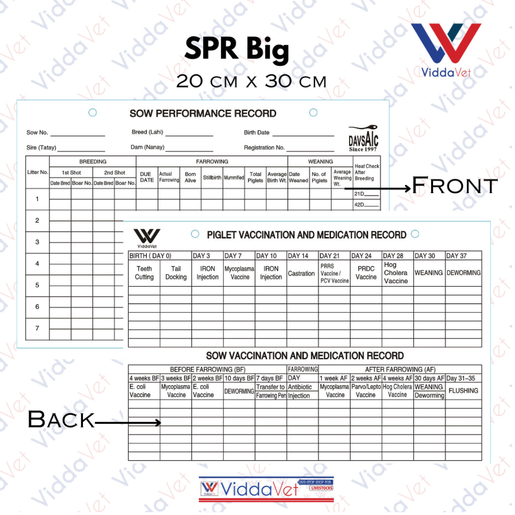 Sow Performance Card PVC