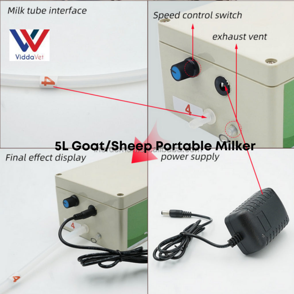 5L Portable Goat/Sheep Milking Machine
