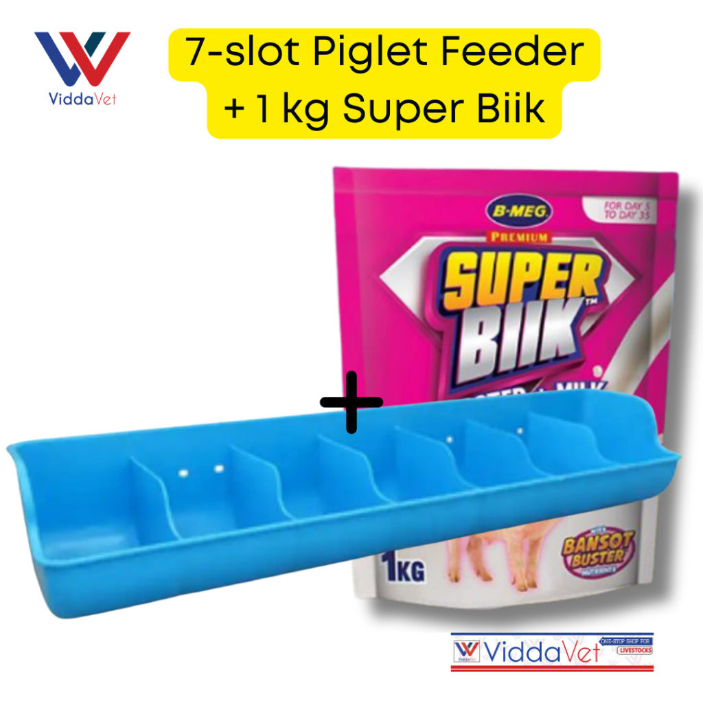 Piglet Plastic Feeder with B Meg Super Biik Booster Milk