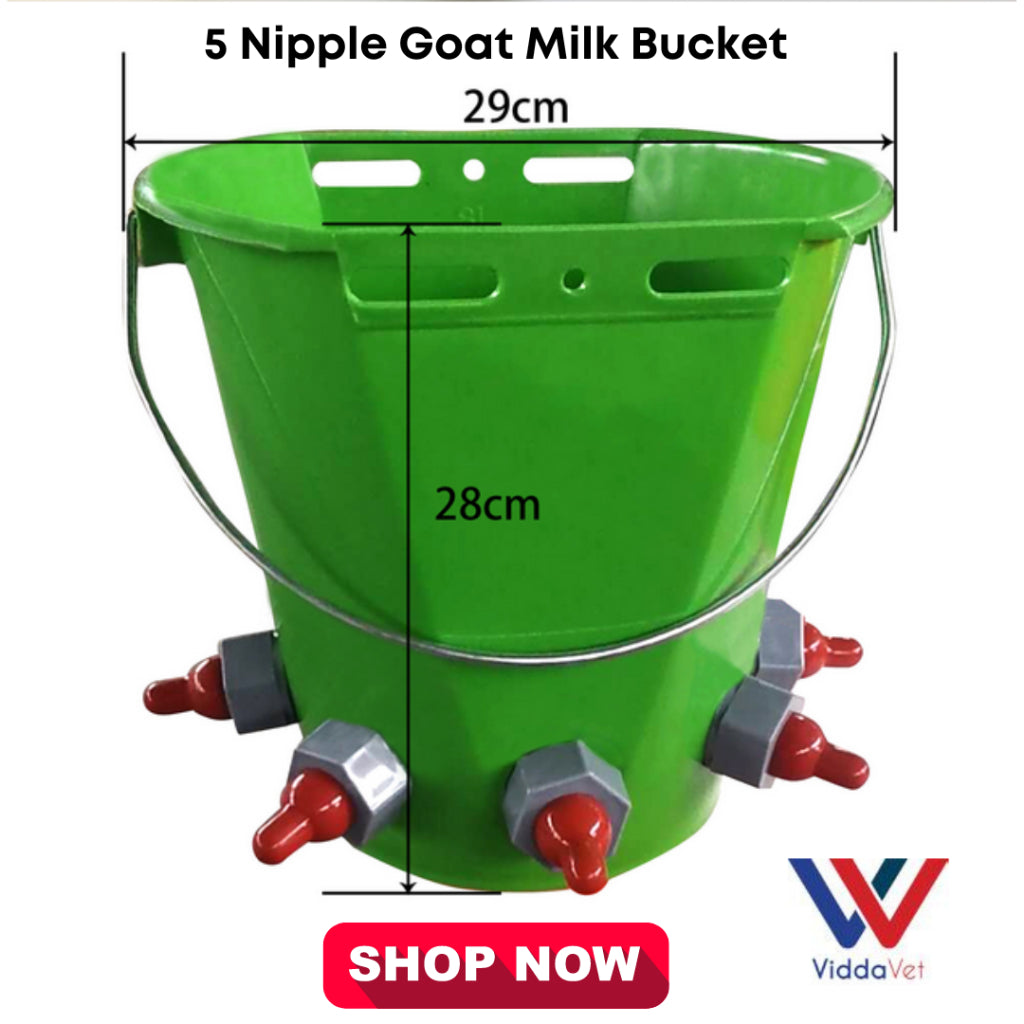 5 Nipples Goat/Sheep Milk Bucket 8L