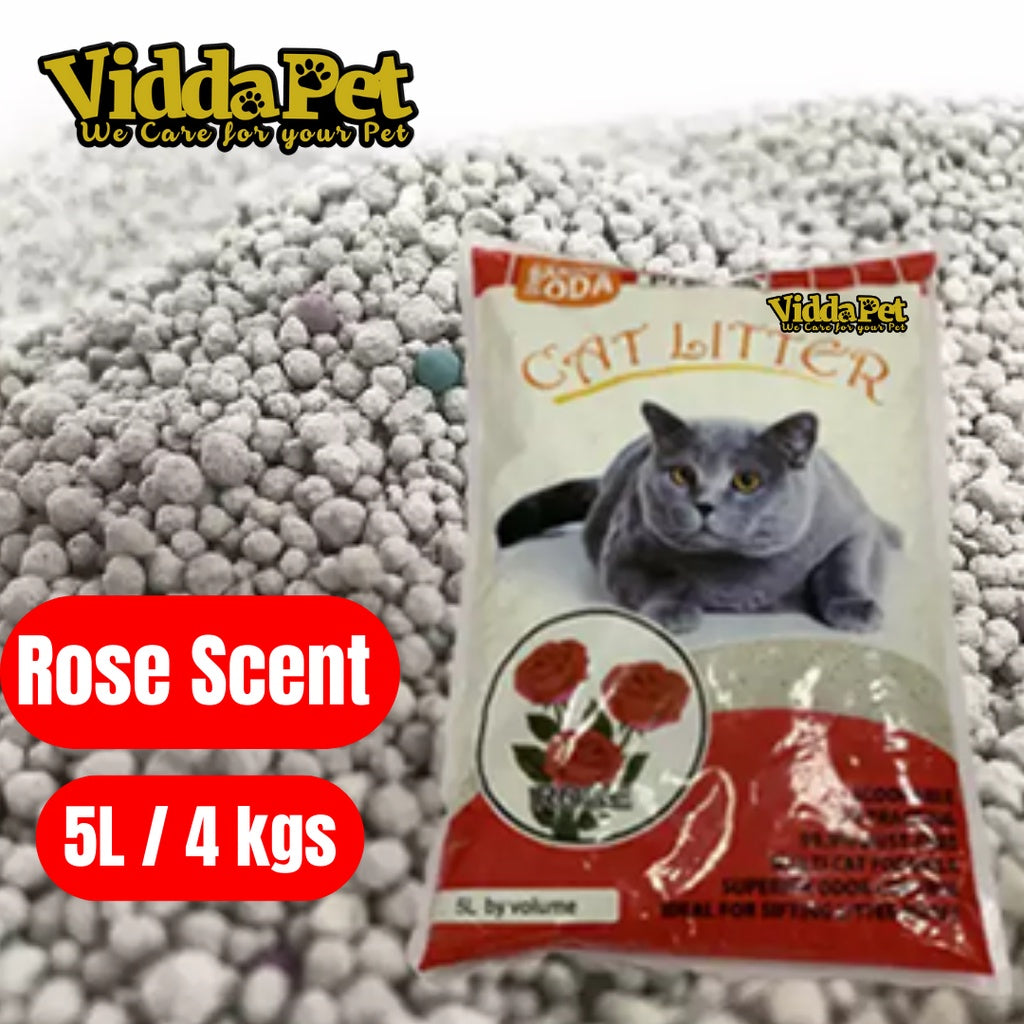Premium Cat Litter Sand Rose Scent 5L 4kgs