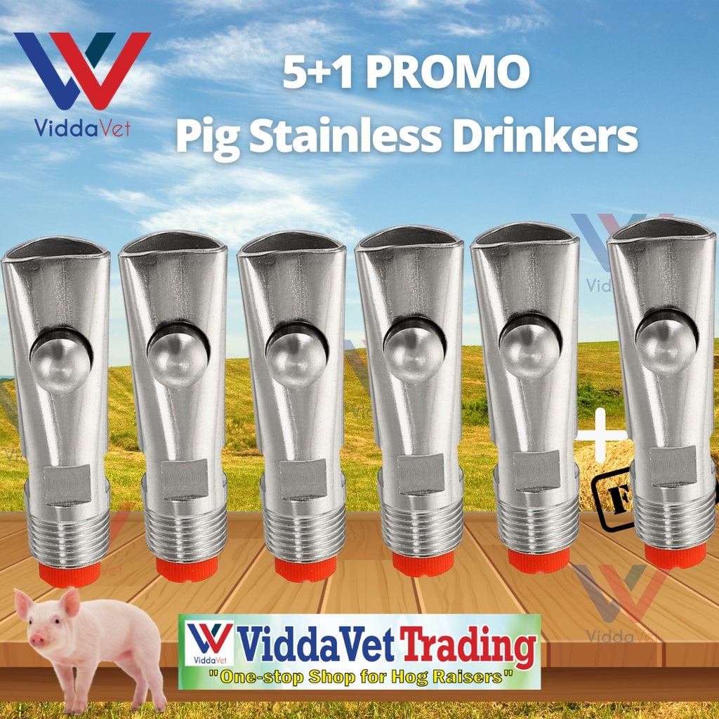 Red Filter Sow Bite Drinker 6pcs