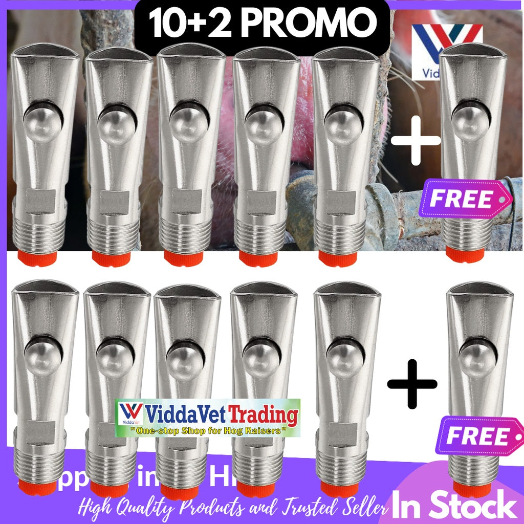 Red Filter Sow Bite Drinker 12pcs