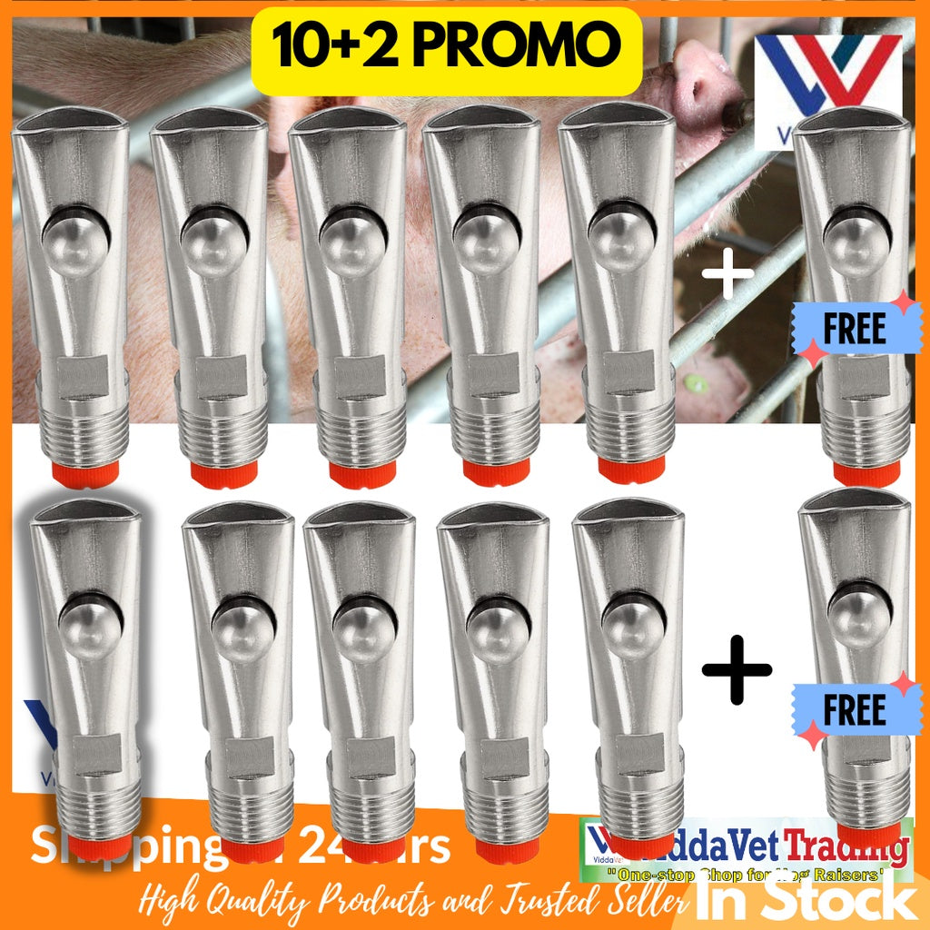 Red Filter Sow Bite Drinker 12pcs