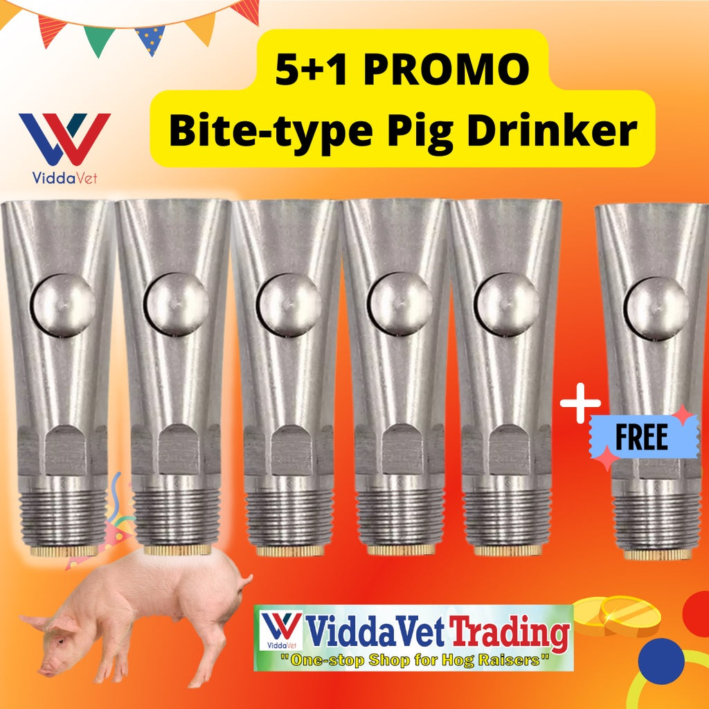 Copper End Sow Bite Type Drinker 6pcs