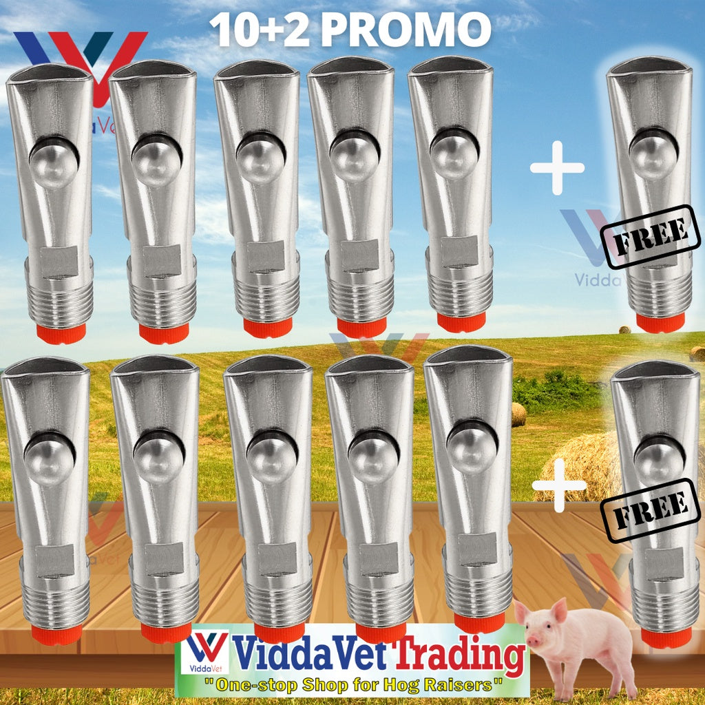 Red Filter Sow Bite Drinker 12pcs