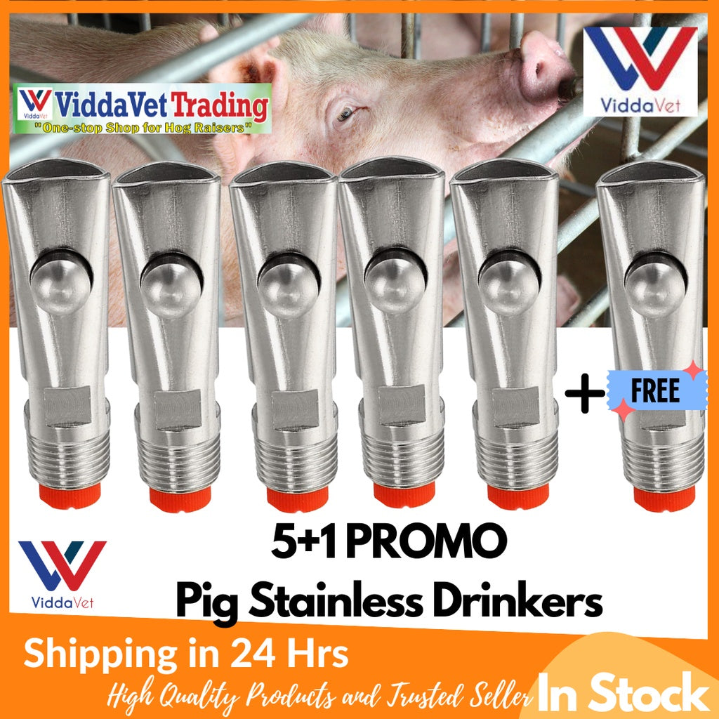 Red Filter Sow Bite Drinker 6pcs