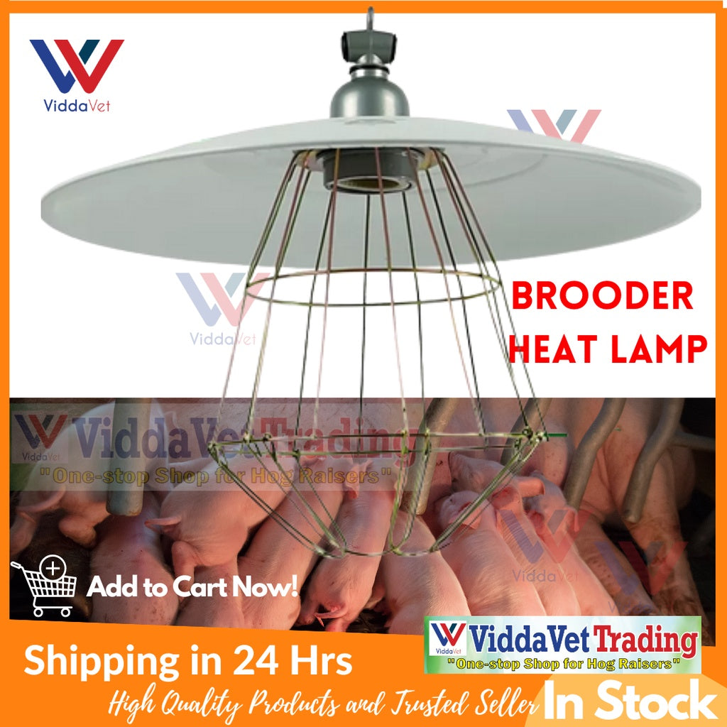 Brooder Metal Heat Lamp Shade with Bulb