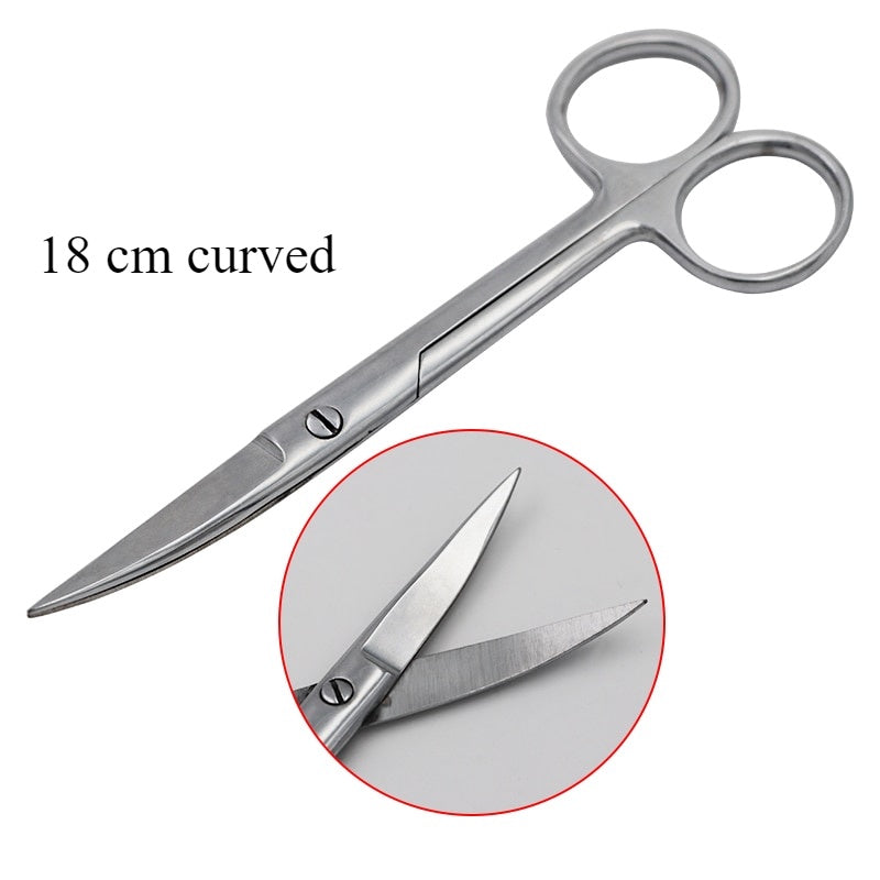 Stainless Steel Surgical Scissors 18cm Straight/Curved