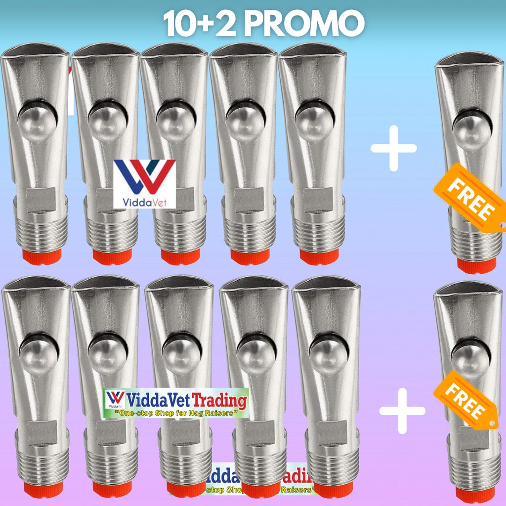 Red Filter Sow Bite Drinker 12pcs