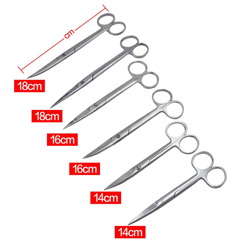 Stainless Steel Surgical Scissors 18cm Straight/Curved