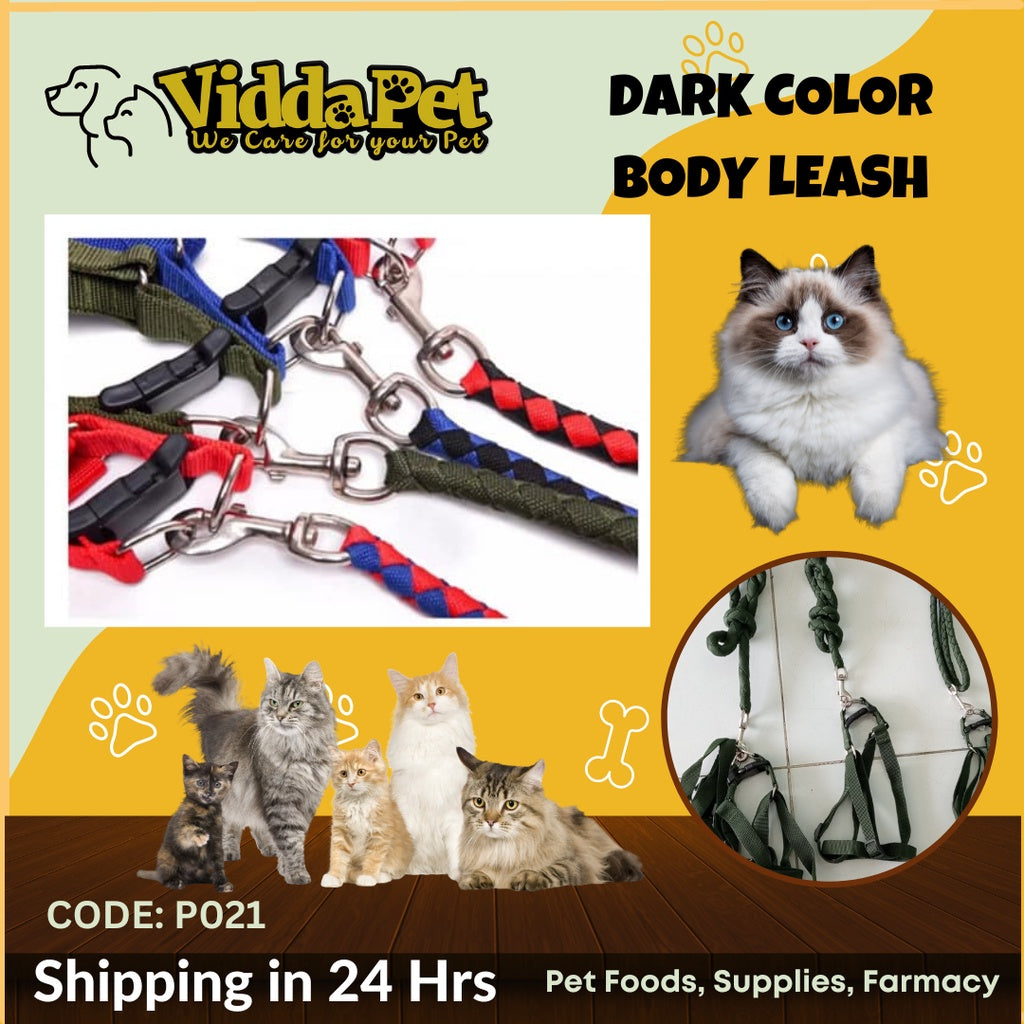 Pet Body Leash in Dark Colors