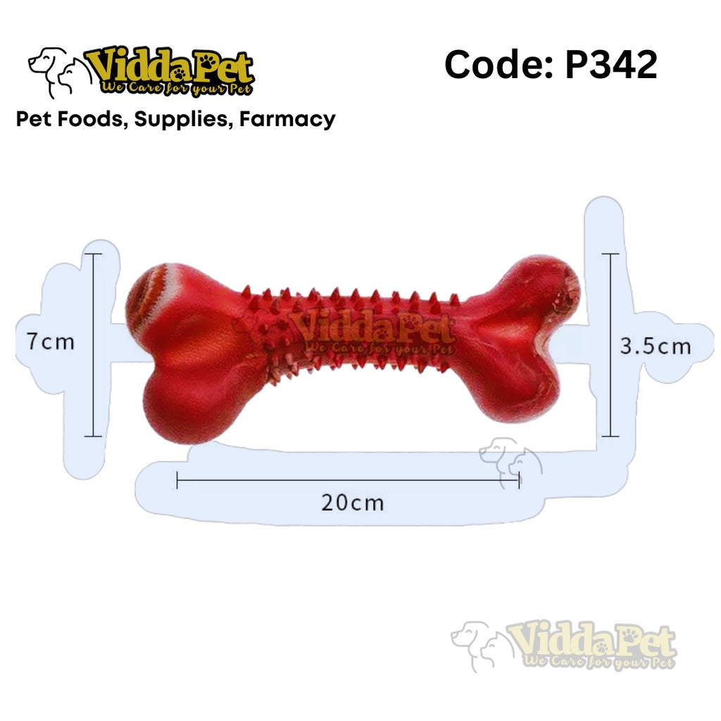 Rubber Dog Toy with Thorn Bone Teether