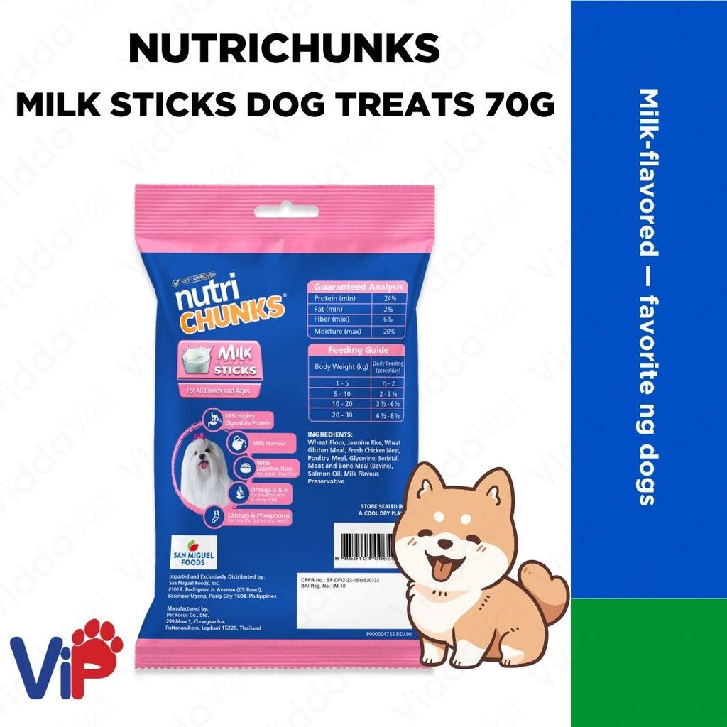 Nutrichunks Milk Sticks 70 Grams