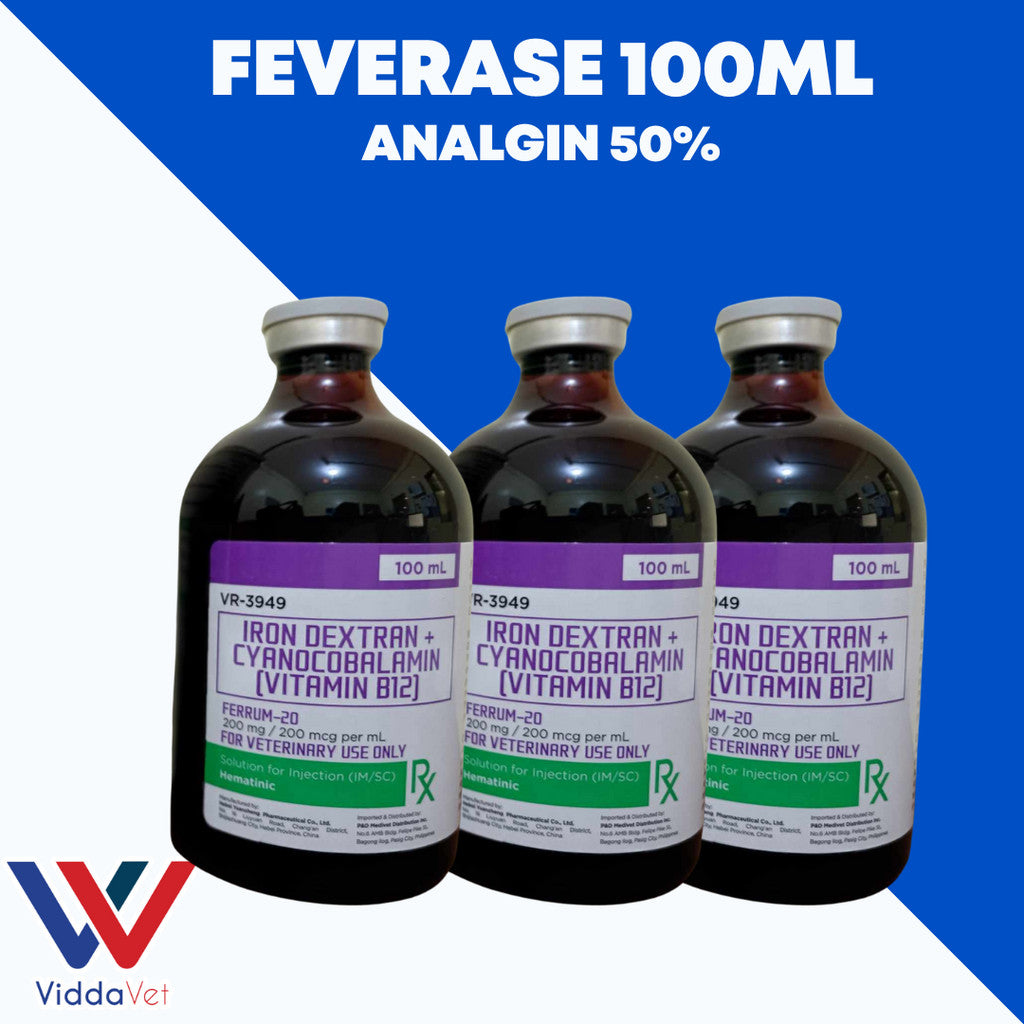 1 bot Ferrum -20 for anti anemia iron dextran for piglets calves goat 100ml