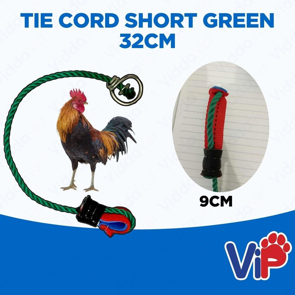 Tie cord Short green 32cm Tali ng manok panabong