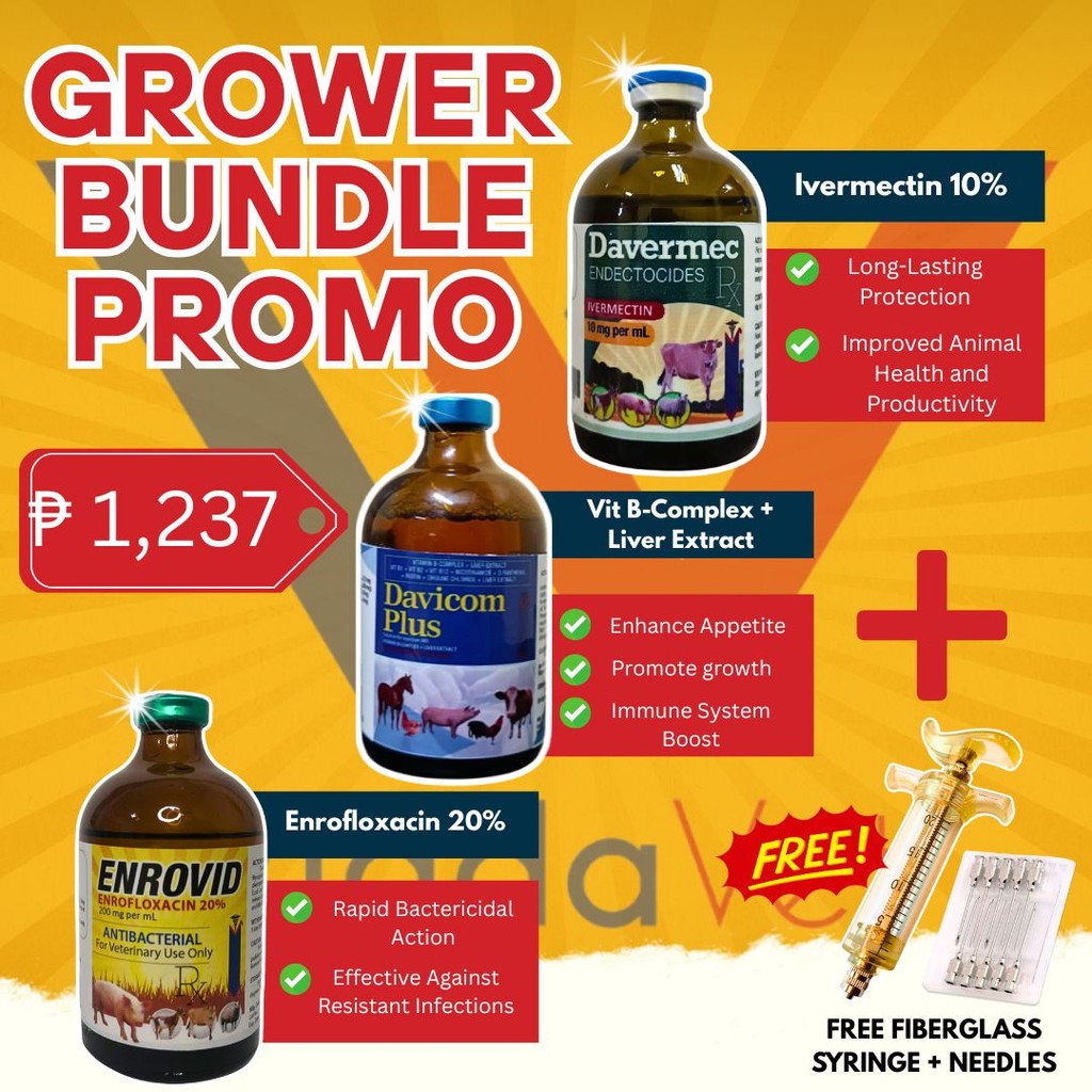 Grower Bundle Pack Davicom Plus + Davermec + Enrovid