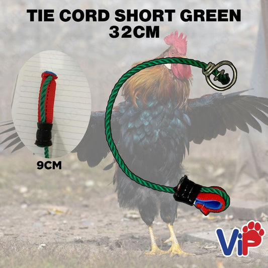 Tie cord Short green 32cm Tali ng manok panabong