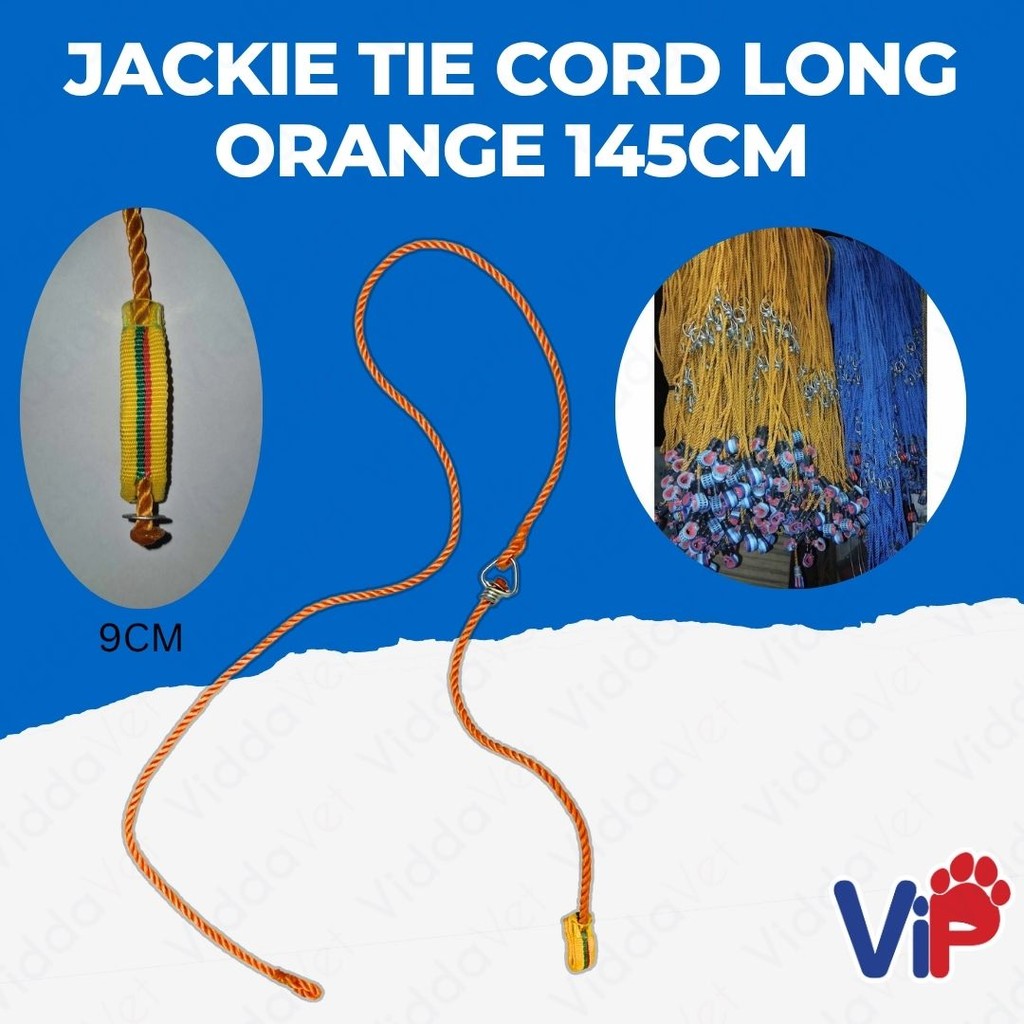 Tie Cord for Gamefowl Rooster Orange 145cm