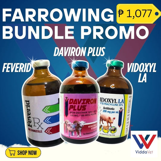 Farrowing Bundle Vidoxyl LA Feverid Daviron Plus 100ml