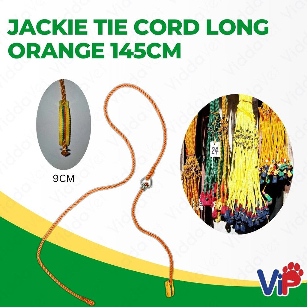 Tie Cord for Gamefowl Rooster Orange 145cm