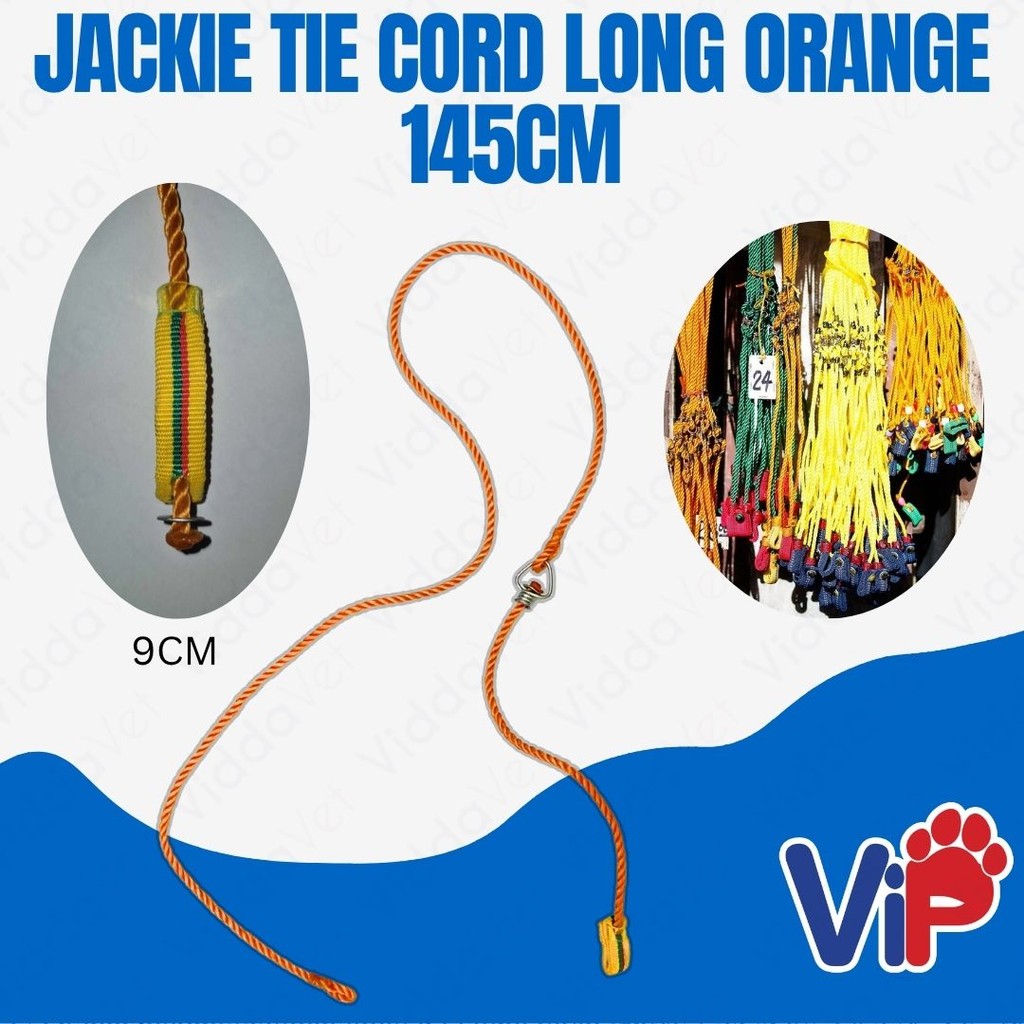 Tie Cord for Gamefowl Rooster Orange 145cm