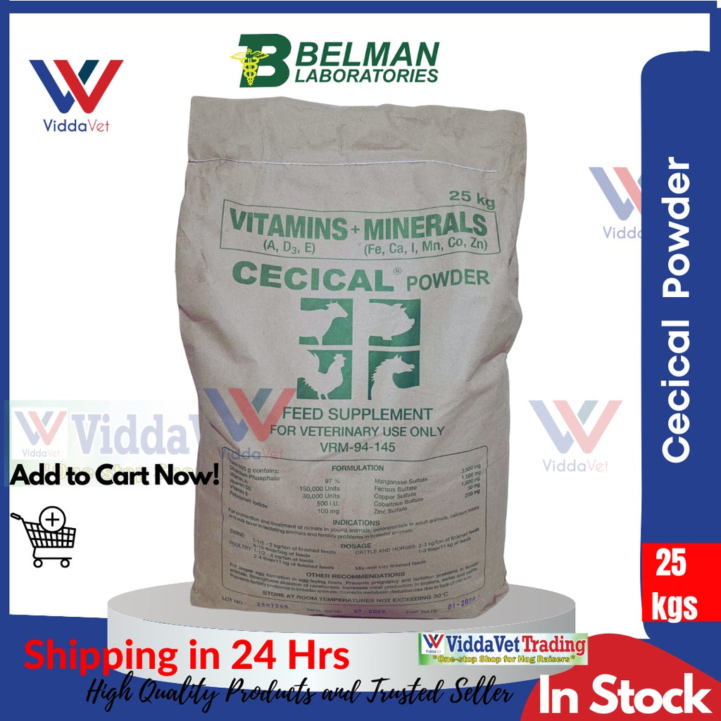 1 bag - 25 kls Cecical Powder Feed Premix for animals feed supplement performance enhancer